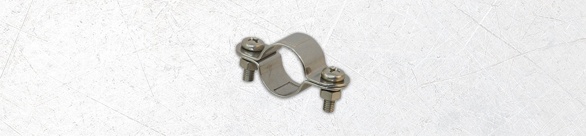 Rohrschelle aus Edelstahl.