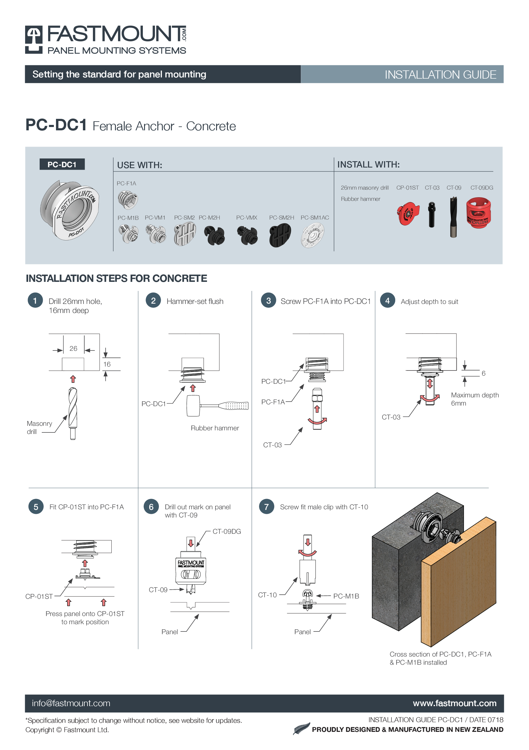 FASTMOUNT Standard Wandanker PC-DC1