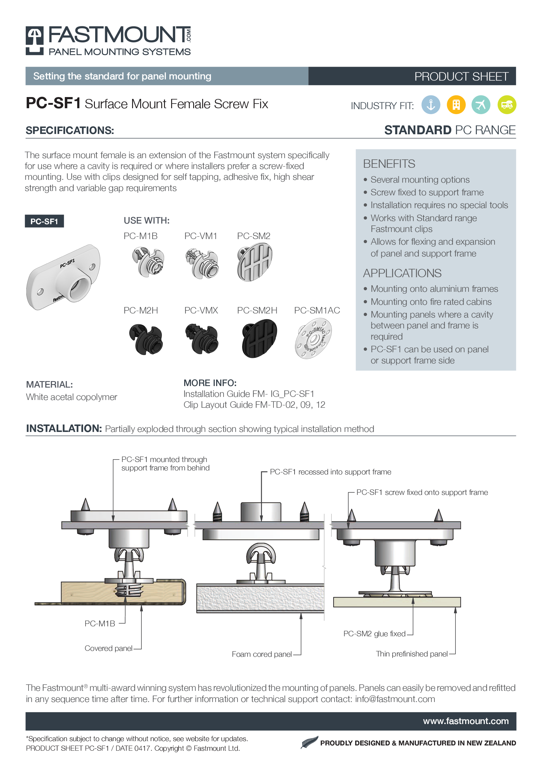 FASTMOUNT Standard Buchse PC-SF1