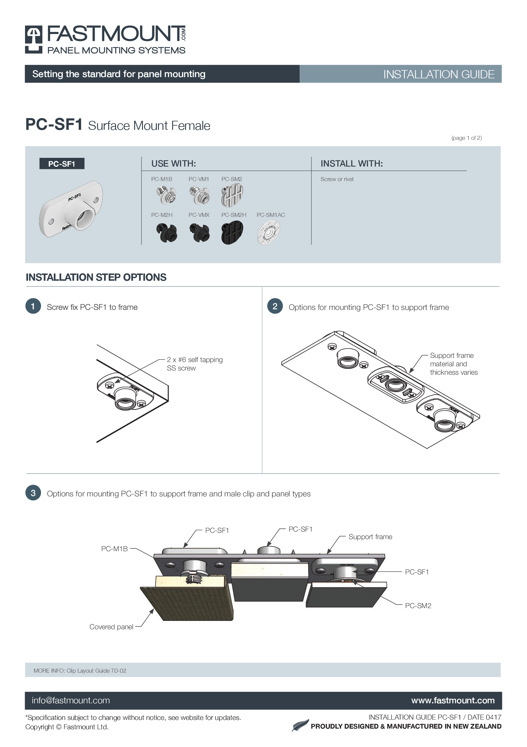FASTMOUNT Standard Buchse PC-SF1