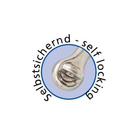 WICHARD Schäkel D-Form geschmiedet mit selbstsichernden Bolzen aus Edelstahl A4 (AISI316L)
