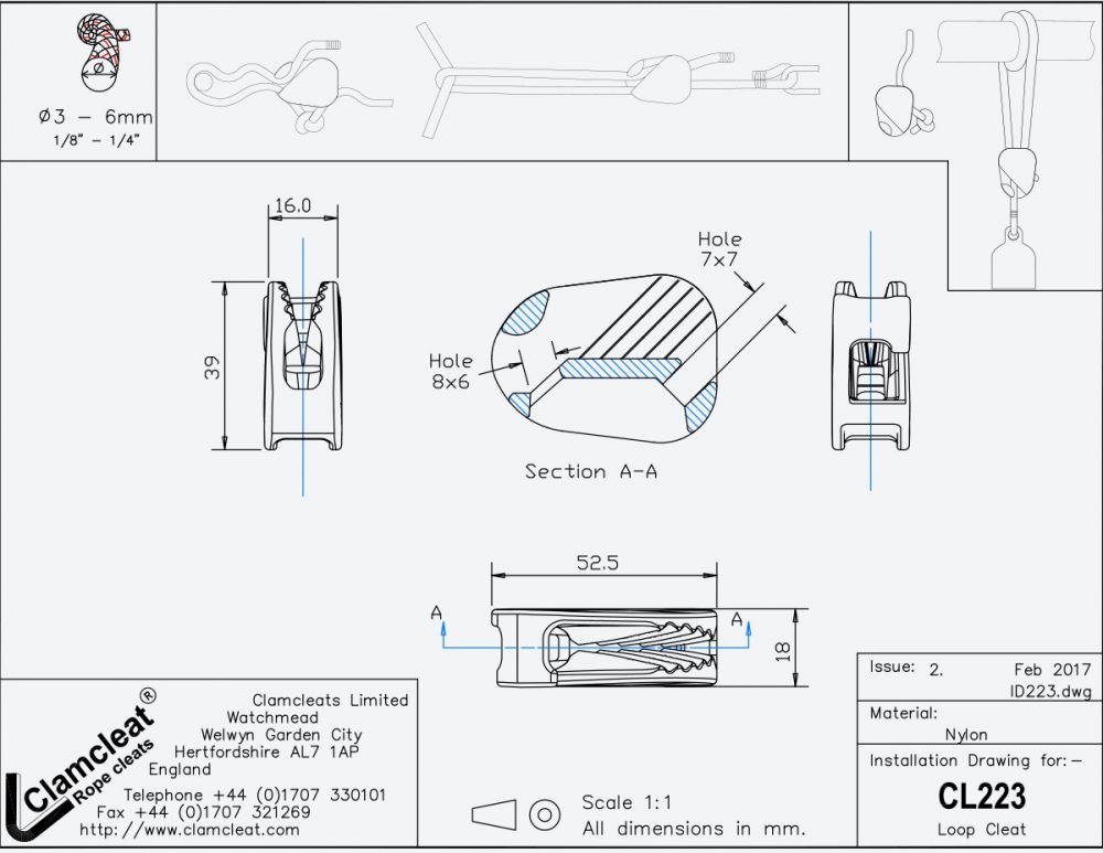 CLAMCLEAT Loop Cleat