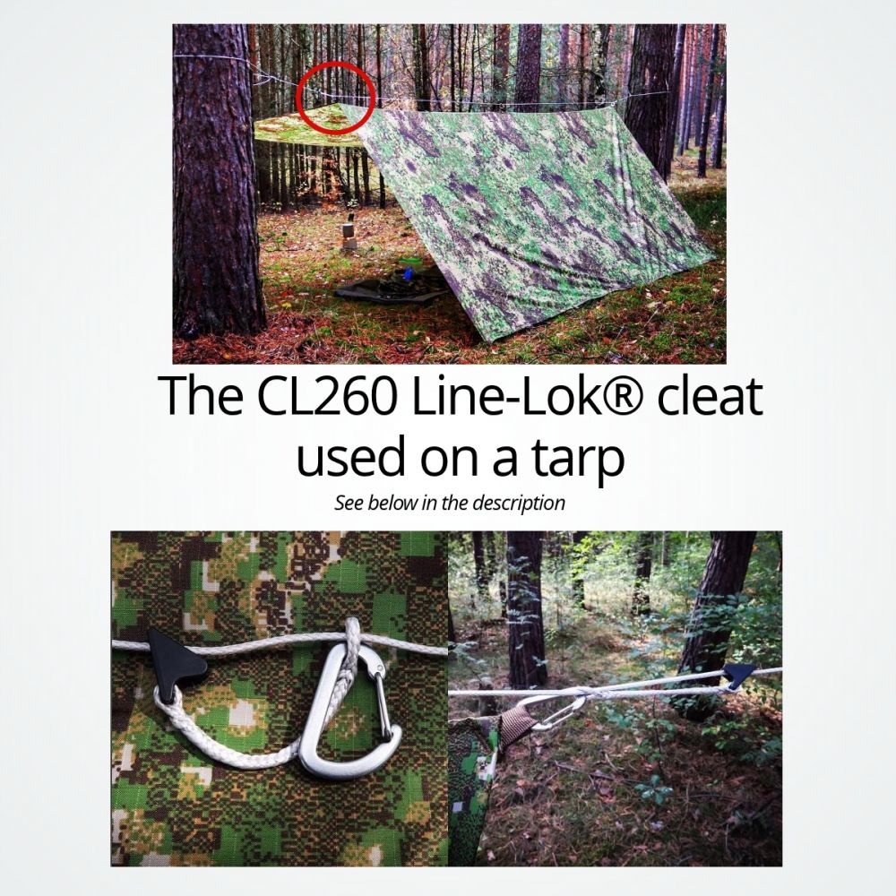 CLAMCLEAT Line Lok™ Zeltleinenspanner, für Leine 2-5mm