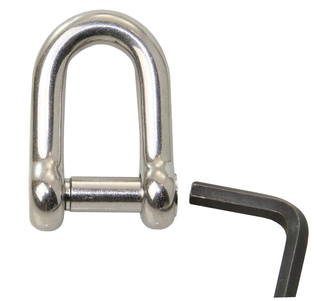 Schaekel Edelstahl AISI316 D-Form mit Innensechskant Fern-Ost-Import