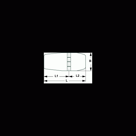 Scharnier Feinguss Flachmaterial aus Edelstahl A4 (AISI316)