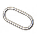 Karabiner Ovale Form Fern-Ost-Import aus Edelstahl A4 (AISI316) VE=10 Stk.