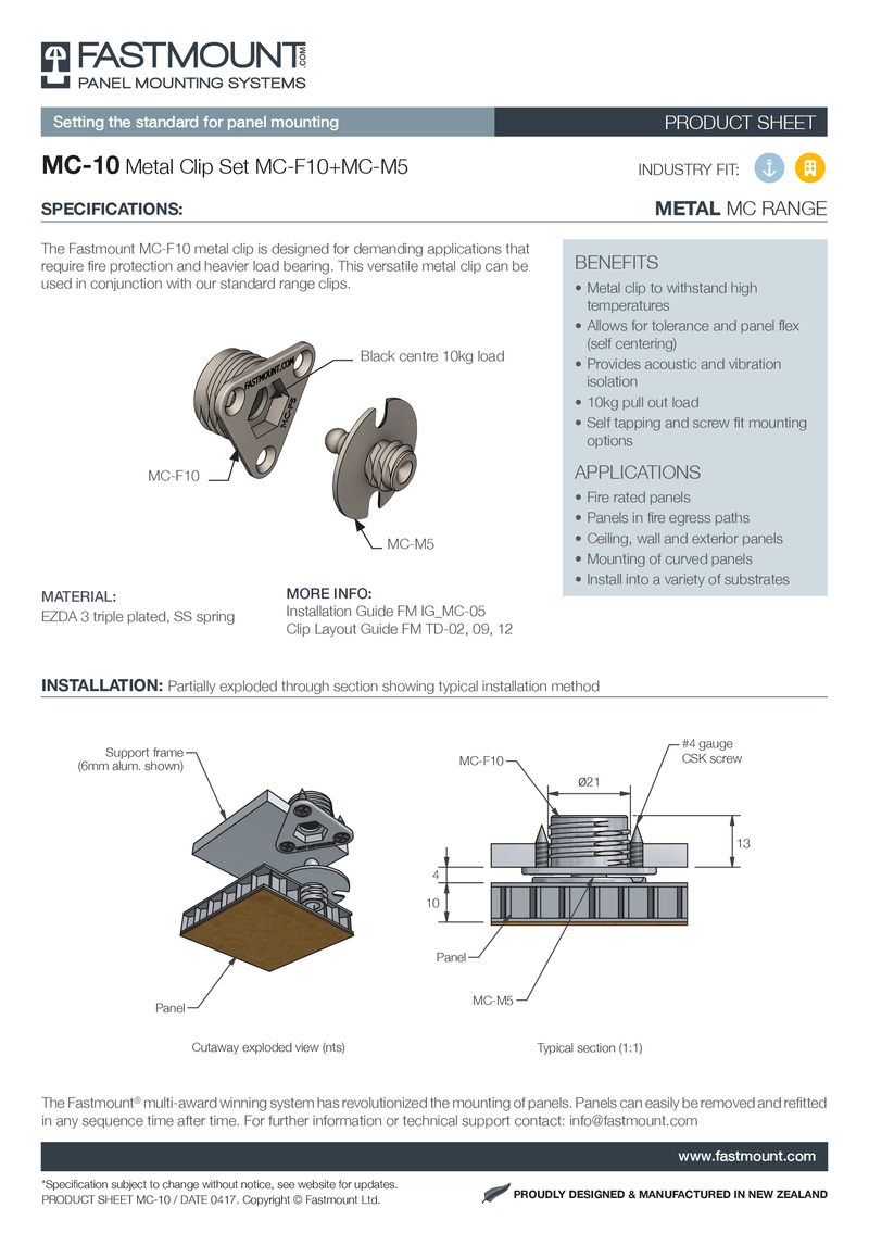Fastmount™ Metall Buchse MC-F10 (10kg)