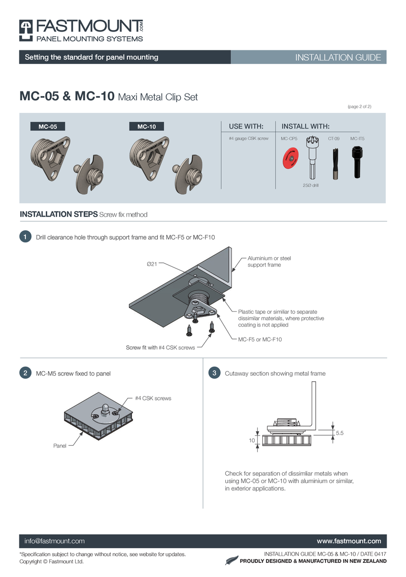 Fastmount™ Metall Buchse MC-F10 (10kg)