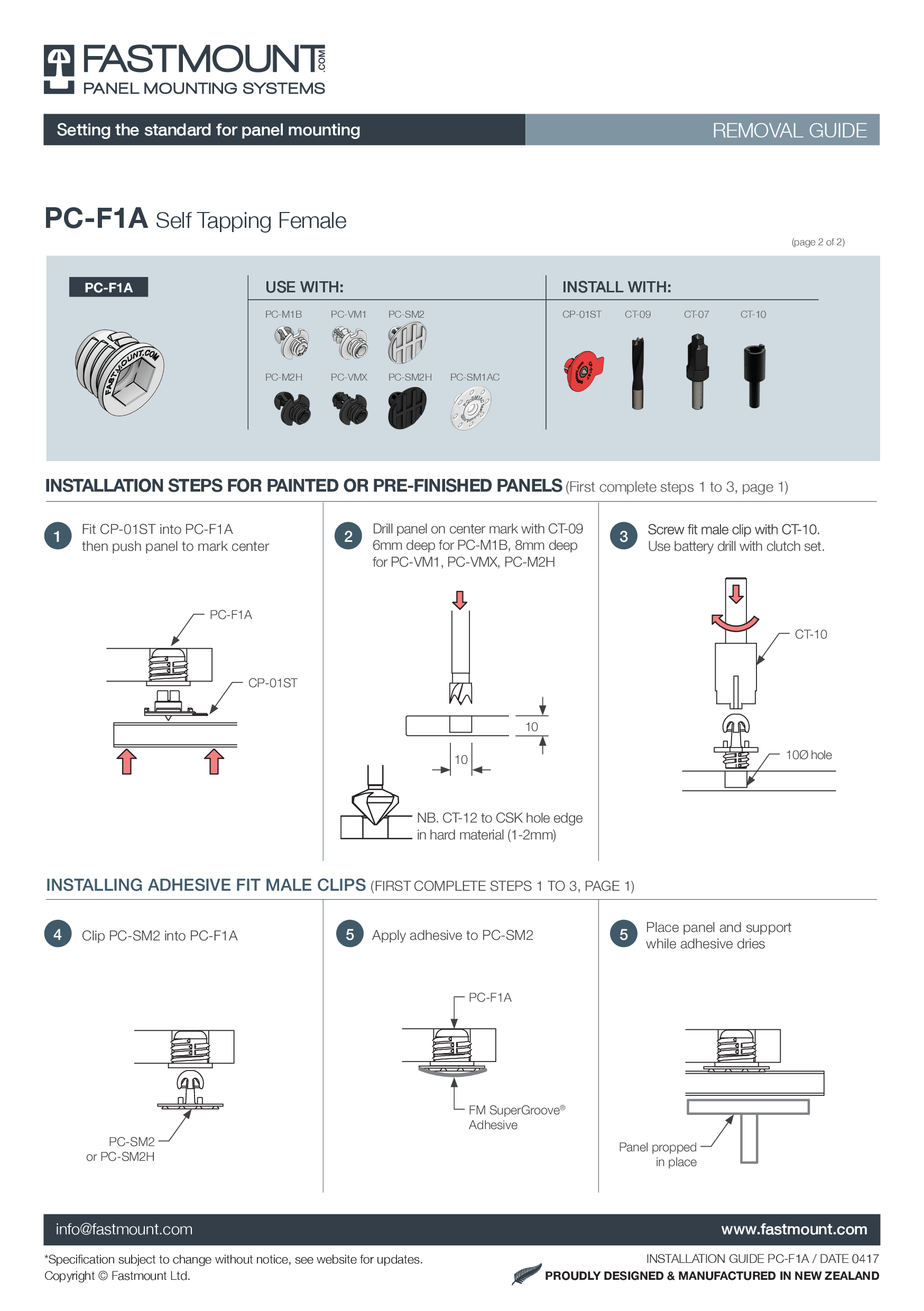 FASTMOUNT Standard Clip PC-M2H selbstschneidend (10kg)
