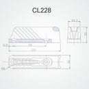 Clamcleat™ vertical, für Leine 6-12mm