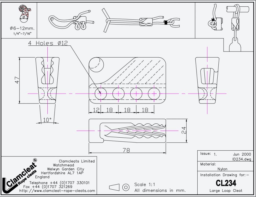 CLAMCLEAT Loop Cleat