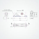 Clamcleat™Racing Junior MK-1 mit Rolle oben, für Leine 3-6mm