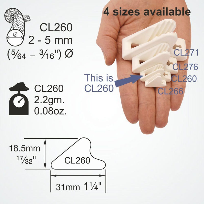 Clamcleat™ Line Lok™ Zeltleinenspanner, für Leine 2-5mm