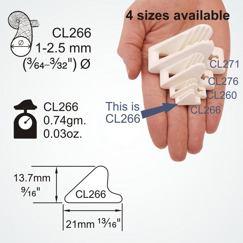 Clamcleat™ Line Lok™ Mini Zeltleinenspanner, für Leine 1-3mm