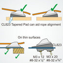 Clamcleat™ Open Micros, für Leine 1-4mm