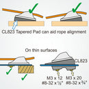Clamcleat™ Racing Micros, für Leine 1-4 mm