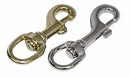 Schnapphaken mit Wirbel Messing großes Auge