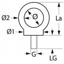 Ringschraube nach DIN580 Fern-Ost-Import aus Edelstahl A2 (AISI304)