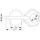 Klappsplint nach DIN11023, Edelstahl verzinkt