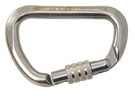 Karabinerhaken asymetrisch Screw-Lock mit großer oeffnung AISI316