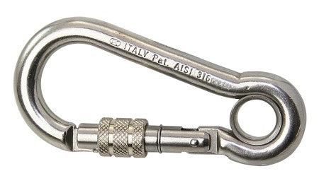 Karabiner mit Schraubsicherung und Kausch AISI316