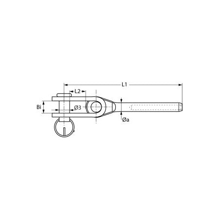 Blue Wave Toggle Terminal aus Edelstahl A4 (AISI316)