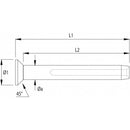 Blue Wave Senkkopfterminals Architektur aus Edelstahl A4 (AISI316)