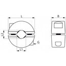 Blue Wave Seilklemmring zum aufschrauben aus Edelstahl A4 (AISI316)