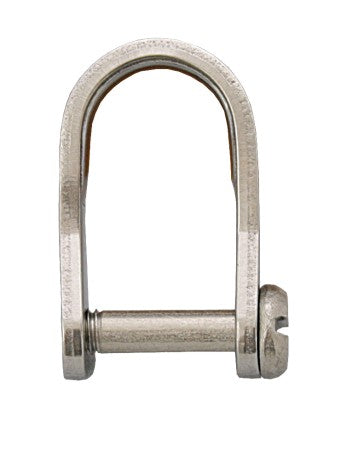 D-Schaekel Flachmaterial mit Schlitzschraube AISI304