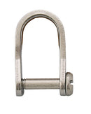 D-Schaekel Flachmaterial mit Schlitzschraube AISI304