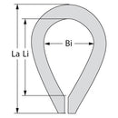 Edelstahlkausch Herzform geschlossen aus Edelstahl A4 (AISI316)