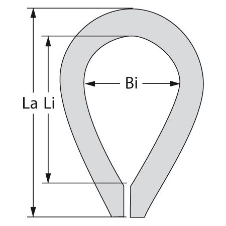 Edelstahlkausch Herzform geschlossen aus Edelstahl A4 (AISI316)