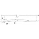 Wantenspanner Gabel-Terminal metrisch Fern-Ost-Import aus Edelstahl A4 (AISI316)