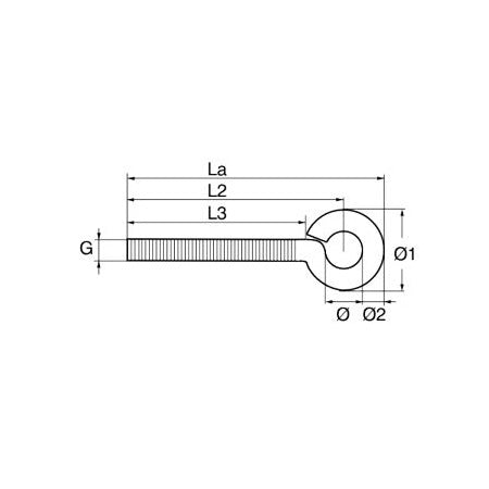 Schrauböse aus Edelstahl A2 (AISI305) VE=10 Stk.