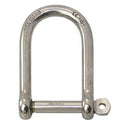 Wichard Schäkel D-Form extra weit mit unverliebarem selbstsichernden Bolzen aus Edelstahl A4 (AISI316)