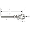 Ringbolzen geschweißt aus Edelstahl A4 (AISI316)